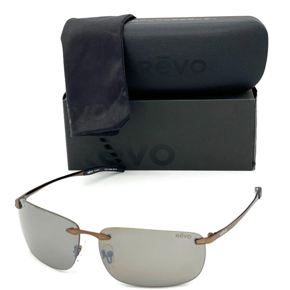 REVO DESCEND Z  RE1170 BR Stain Brown  / Silver Mirror 64mm Polarized Sunglasses